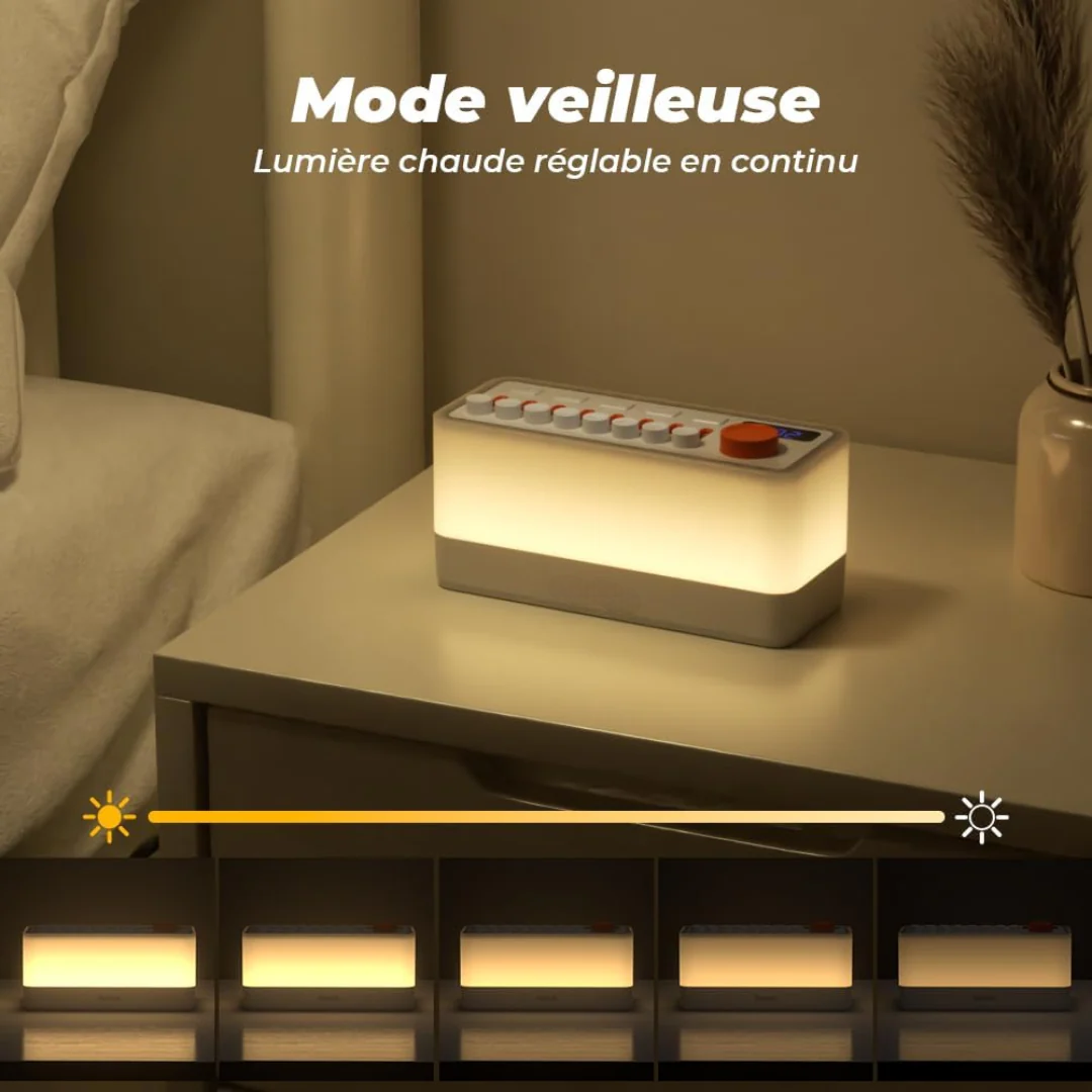🌙 Veilleuse de Nuit Relaxante avec Sons Apaisants & Bluetooth