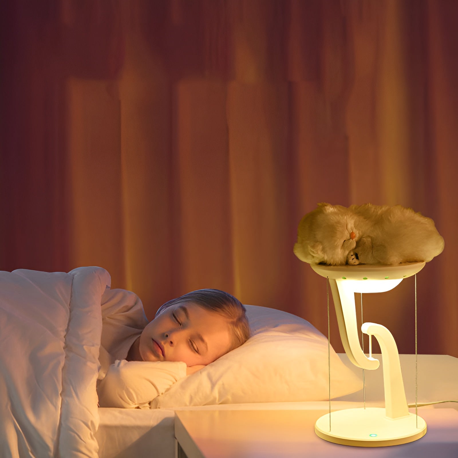 chargeur-sans-fil-lampe-chevet-suspension-magnetique-blanc-lit-dormir